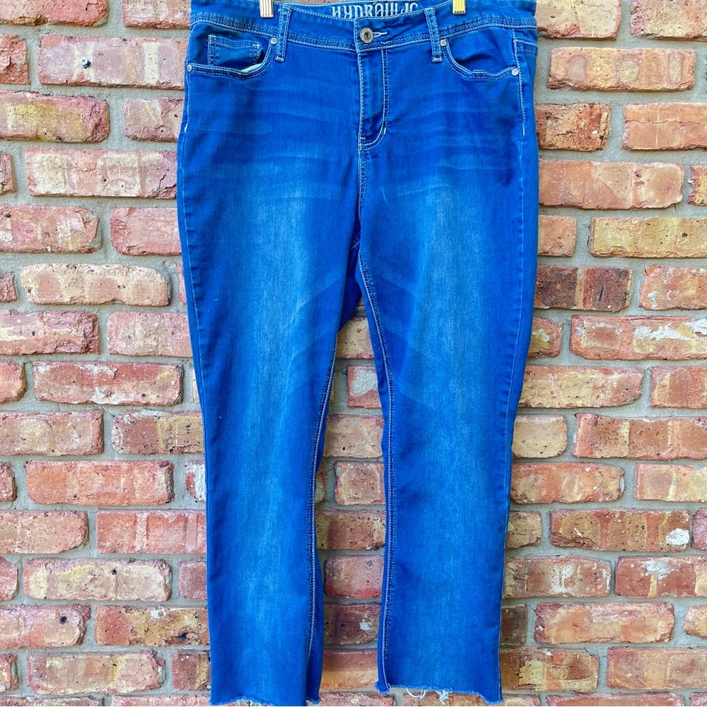 HYDRAULIC NOLITA CURVY MICRO BOOT CUT FLARE DENIM BLUE JEANS 16